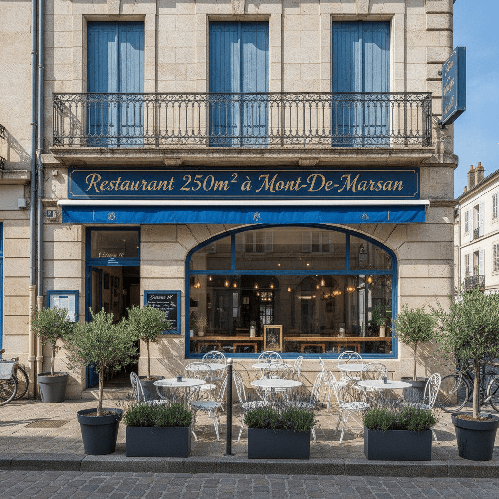 Restaurant 250m² à Mont-De-Marsan : terrasse - licence IV