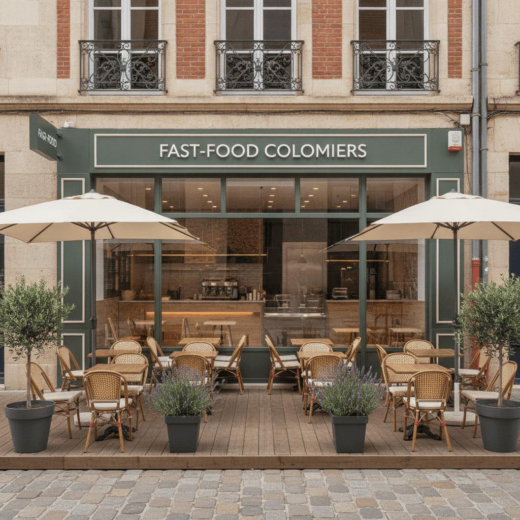 Fast-food 87m² à Colomiers : terrasse - extraction