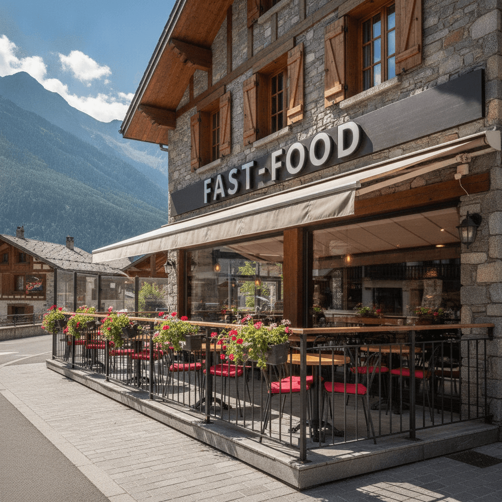 Fast-food 171m² à Bourg-Saint-Maurice : terrasse - licence IV - Image 1
