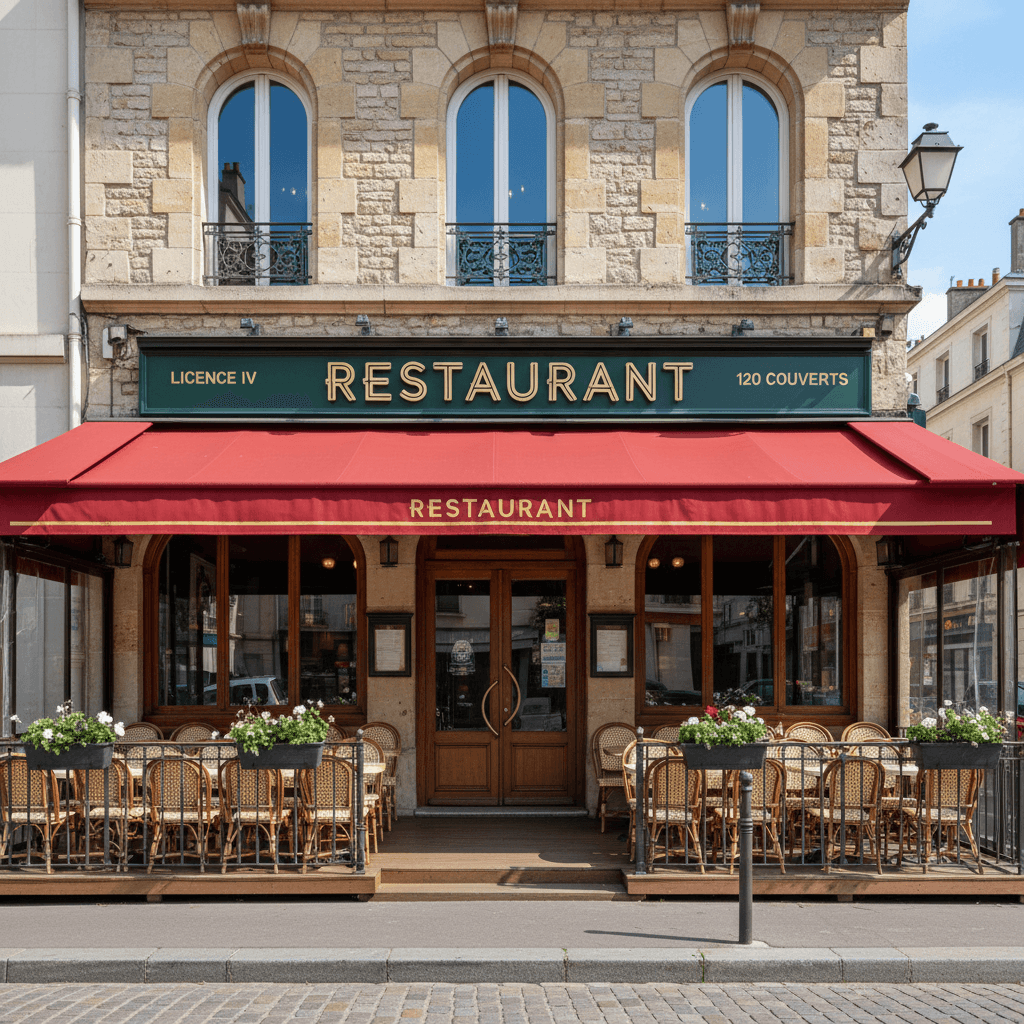 Restaurant 120 couverts à La Garenne-Colombes : terrasse - licence IV