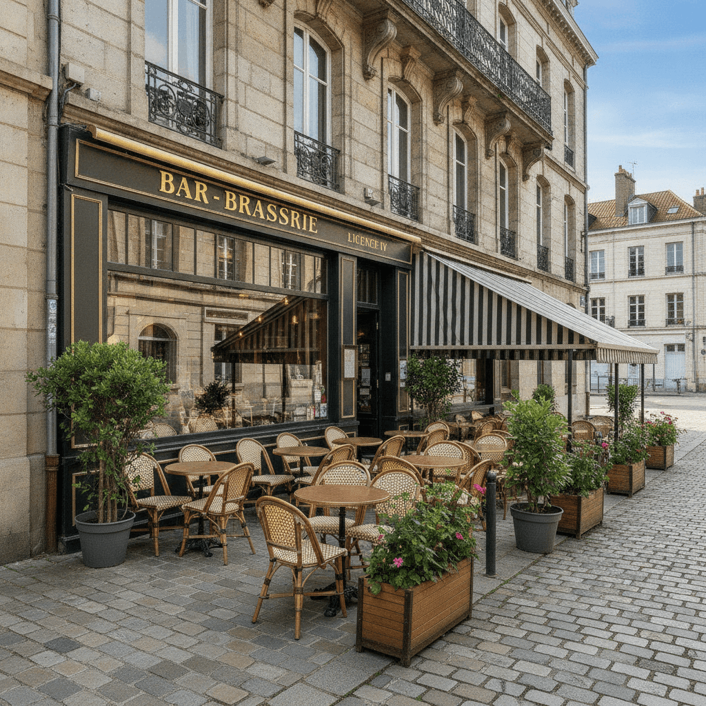 Bar-brasserie à Lille : terrasse - licence IV
