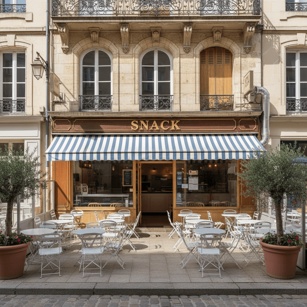 Snack à La Roche-Sur-Yon : terrasse - extraction - Image 1