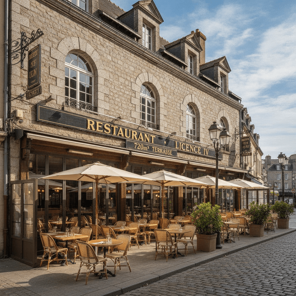 Restaurant 720m² à Saint-Brieuc : terrasse - licence IV - Image 1