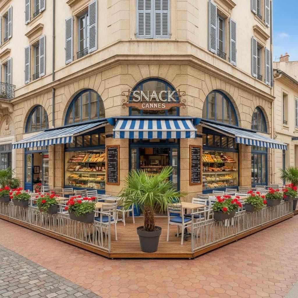 Snack 40m² à Cannes : terrasse - Image 1