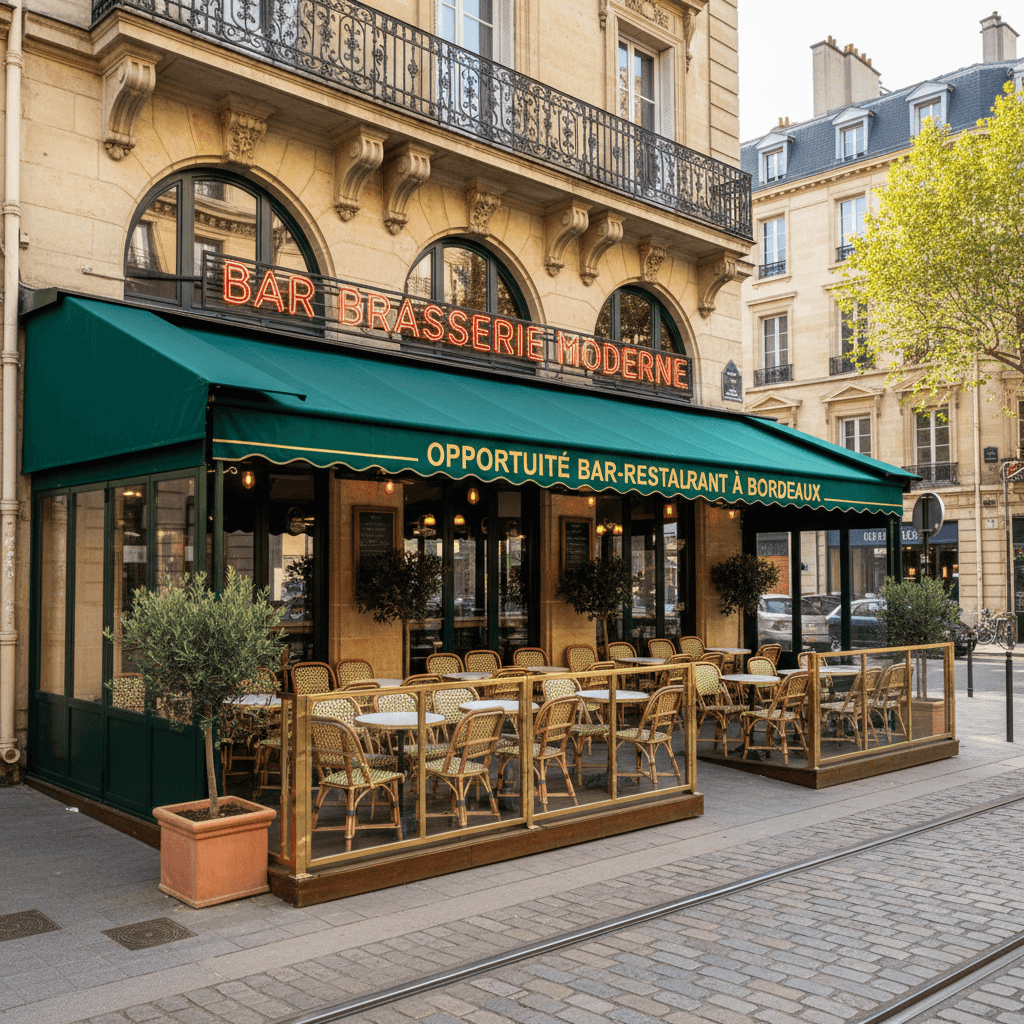 Bar-brasserie 110m² à Bordeaux : terrasse - licence IV