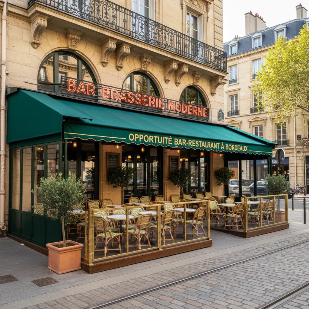 Bar-brasserie 110m² à Bordeaux : terrasse - licence IV - Image 1