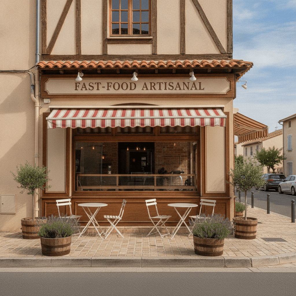 Fast-food 120m² à Grimaud : terrasse - extraction - Image 1