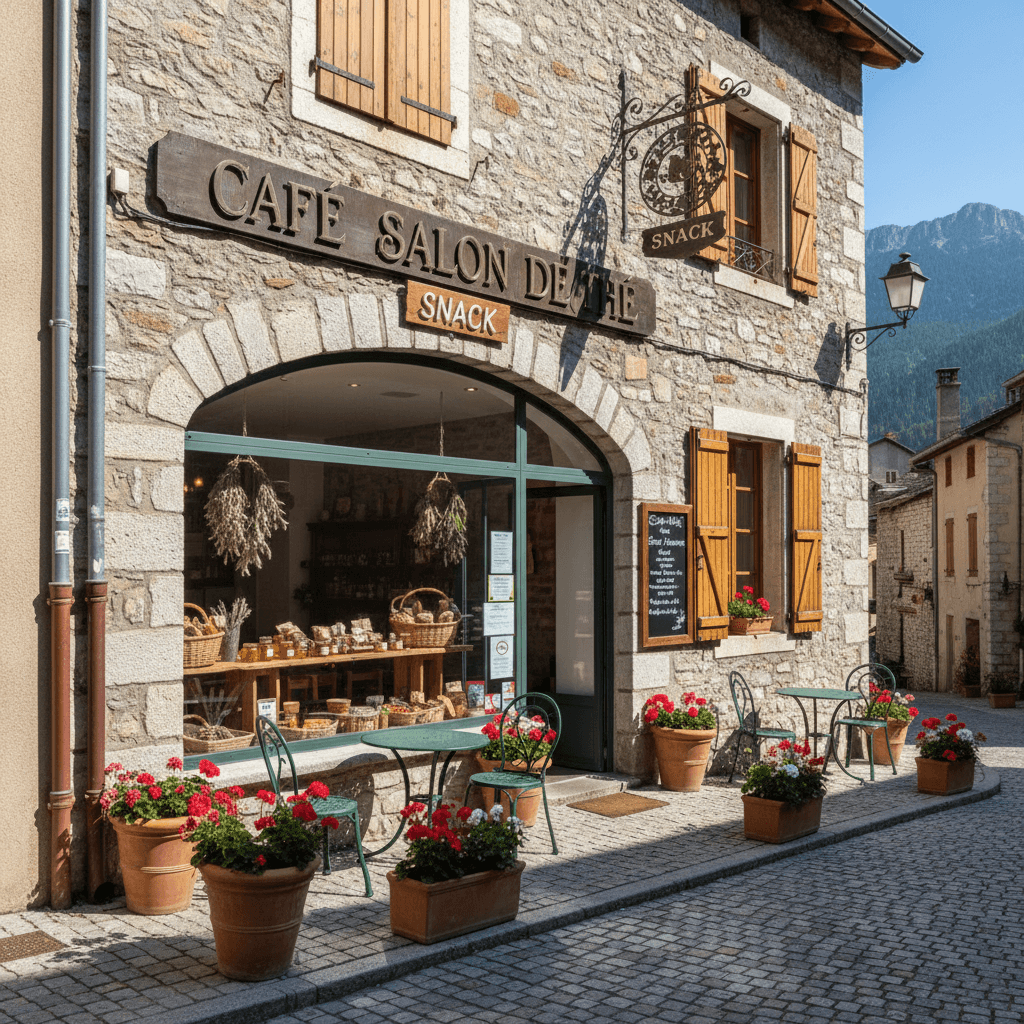 Snack 60m² à Saint-Martin-Vésubie : terrasse - cuisine équipée - Image 1