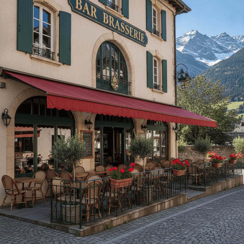 Bar-brasserie à Bozel : terrasse - licence IV - Image 1