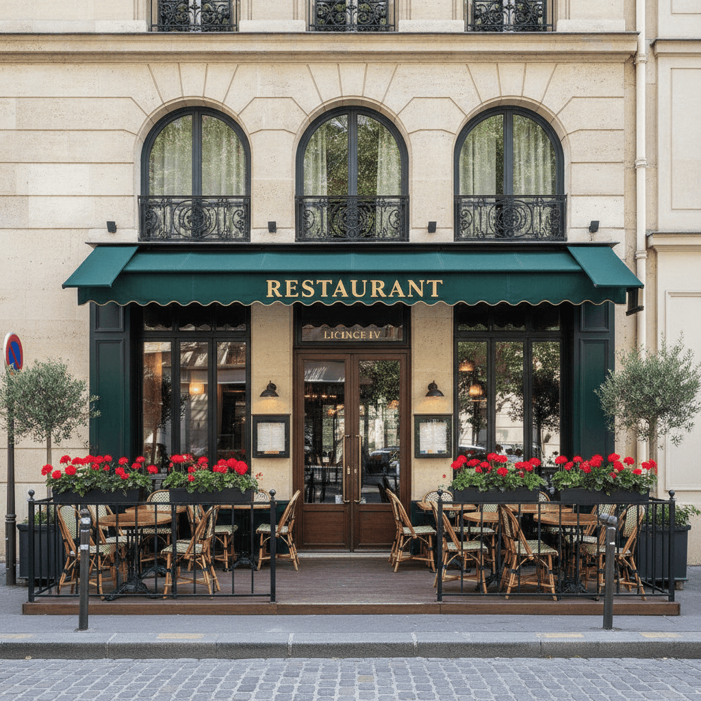 Restaurant 20 couverts à Paris : terrasse - licence IV - Image 1