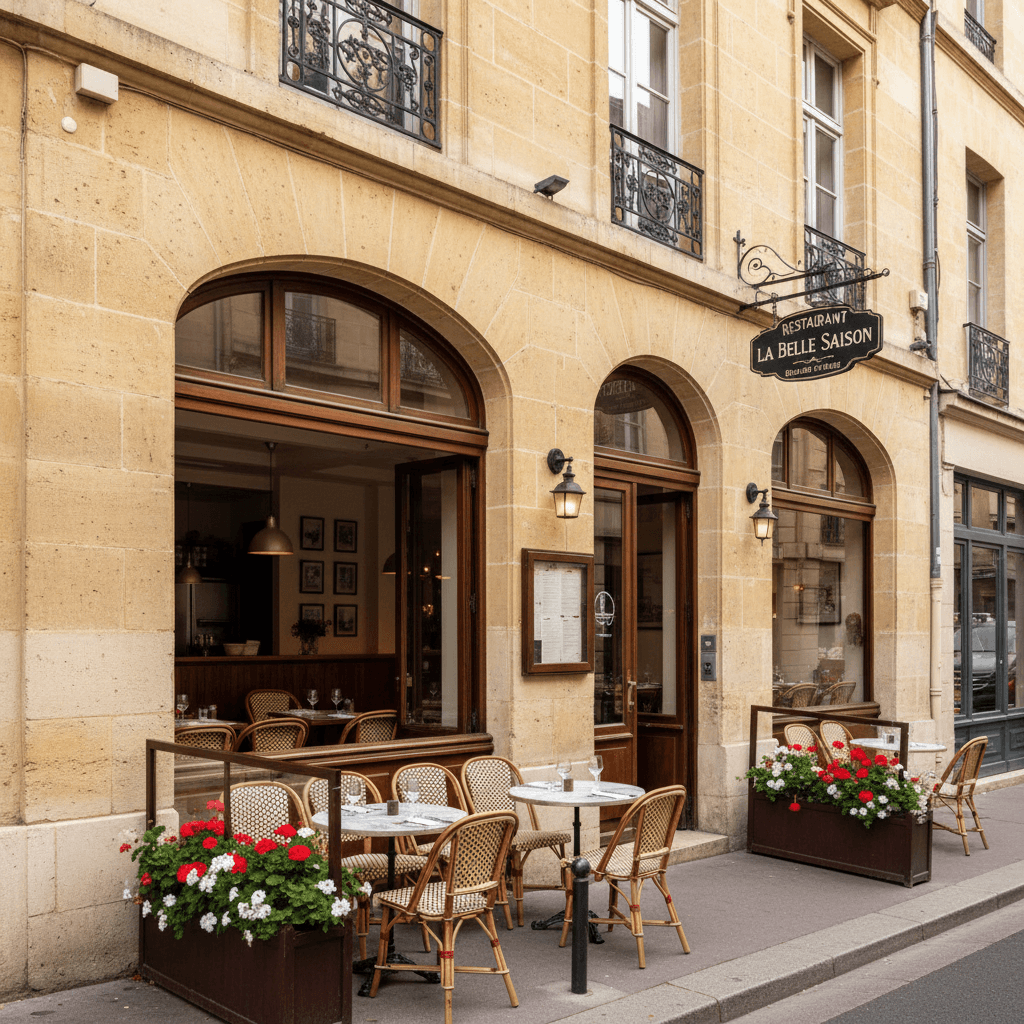 Restaurant 95m² à Bordeaux : terrasse - extraction