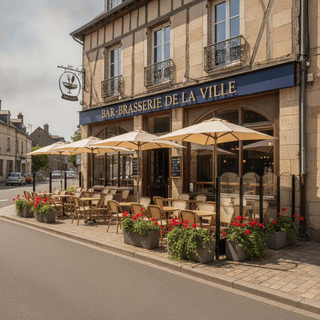 Bar-brasserie 120m² à Buchy : terrasse - licence IV