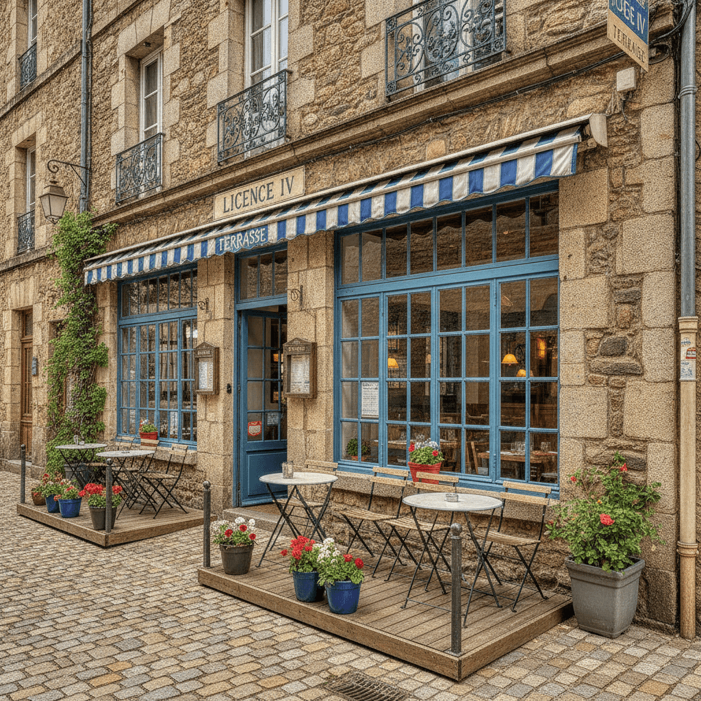 Restaurant à Saint-Pierre : terrasse - licence IV