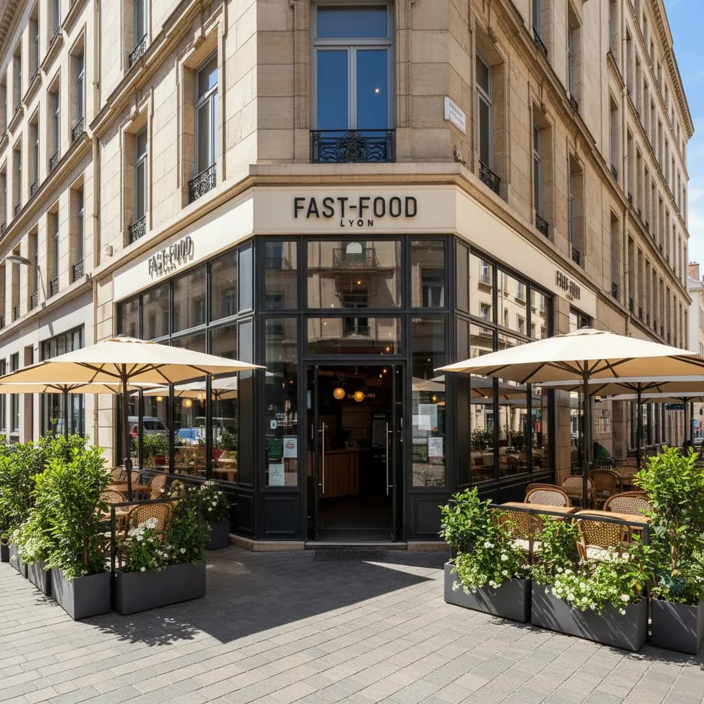 Fast-food à Lyon : terrasse - licence IV - Image 1