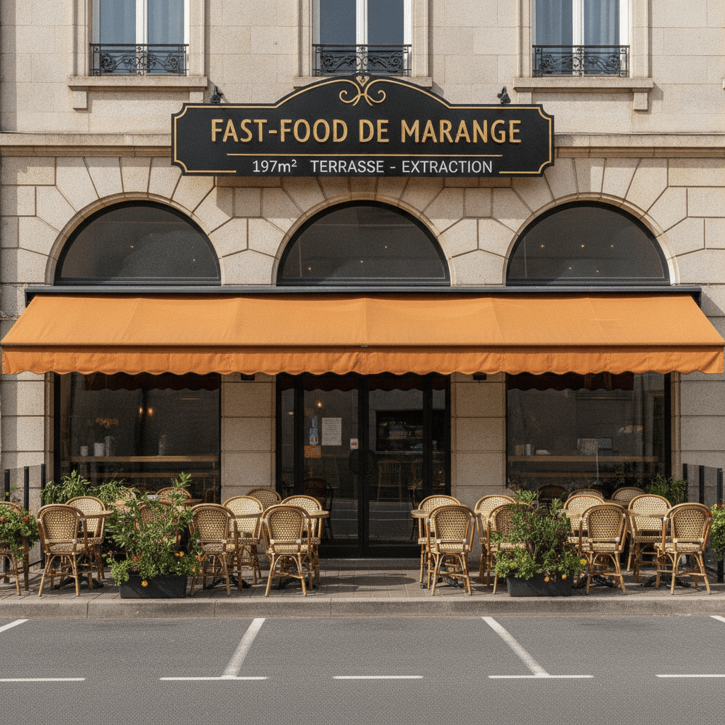 Fast-food 197m² à Marange-Silvange : terrasse - extraction - Image 1