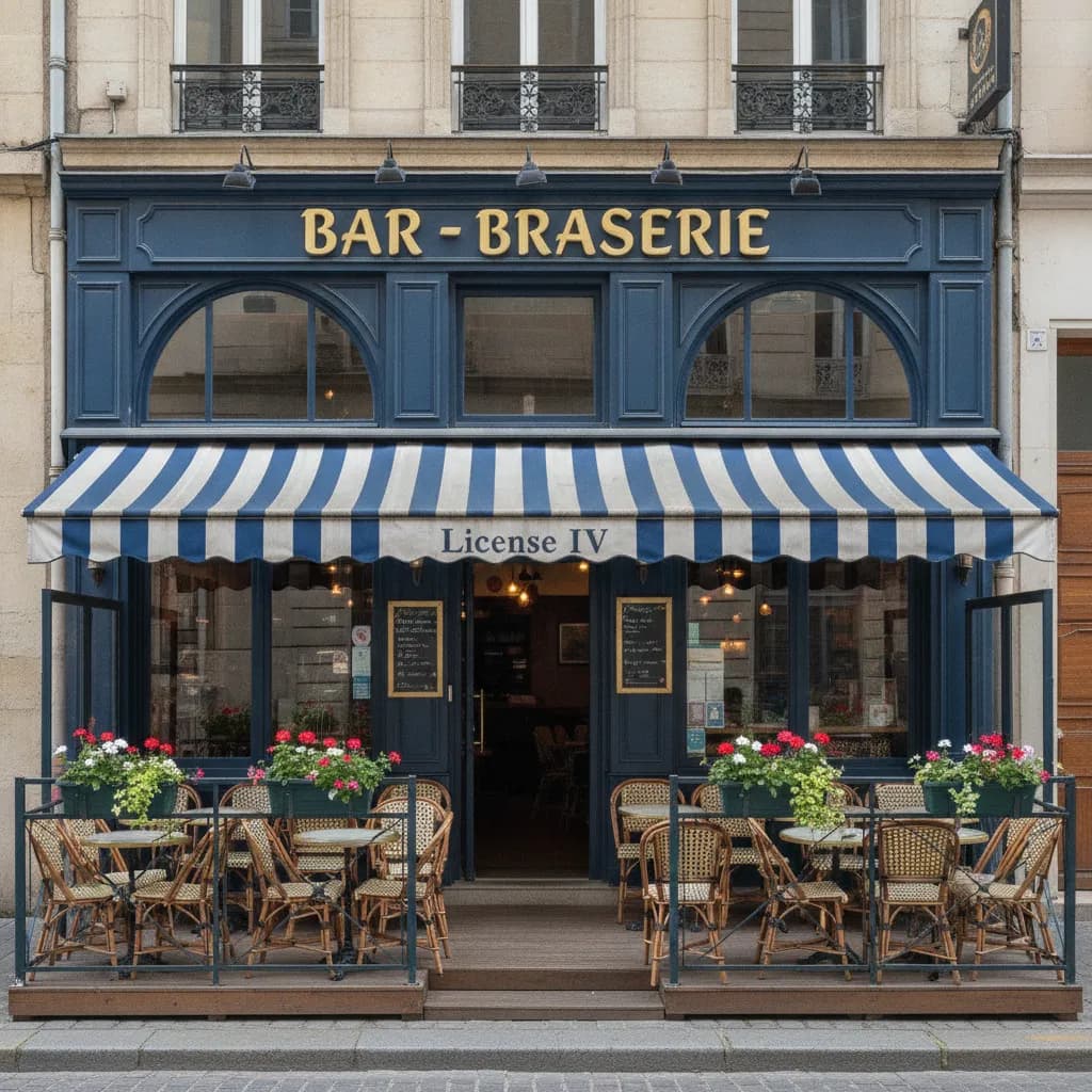 Bar-brasserie 40 couverts à Lyon : terrasse - licence IV - Image 1