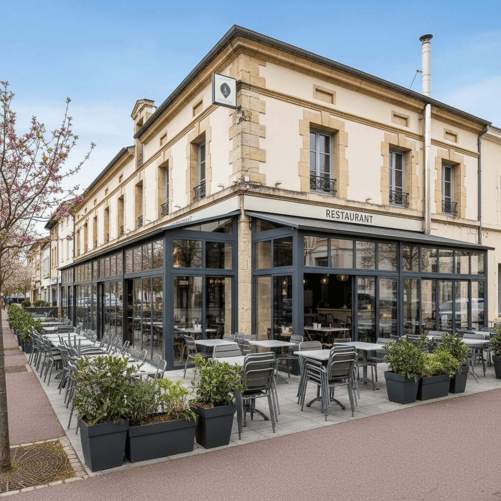 Restaurant 416m² à Blagnac : terrasse - extraction - Image 1