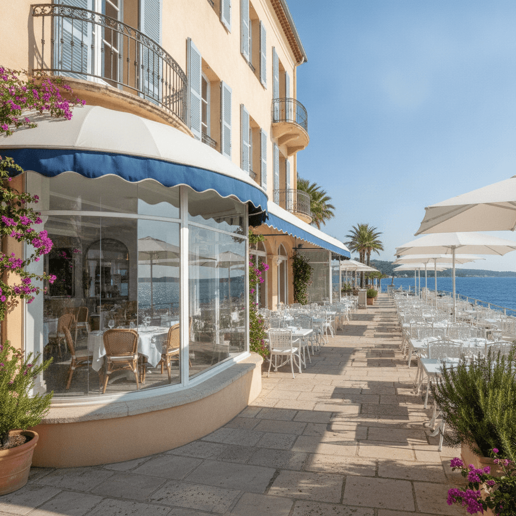Restaurant à Sainte-Maxime : terrasse - licence IV