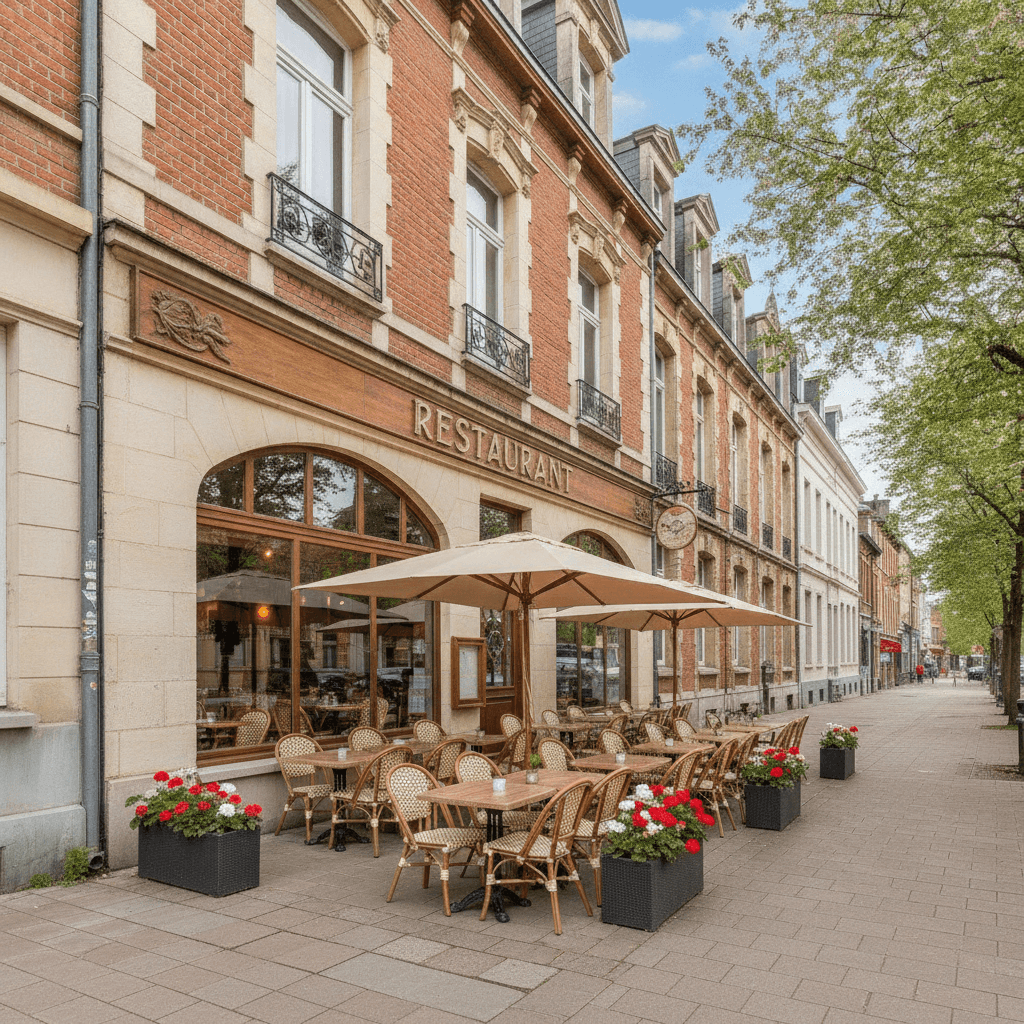 Restaurant 136m² à Tourcoing : terrasse - licence IV